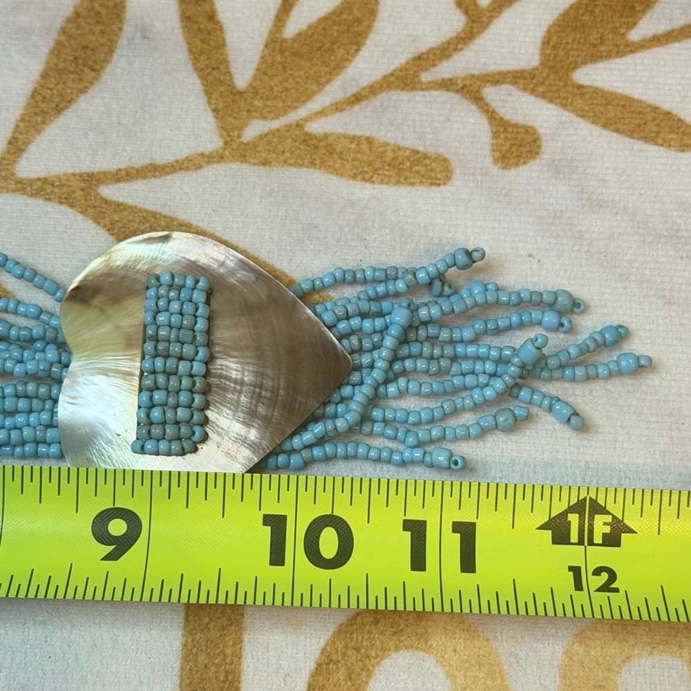 Turquoise Beaded Heart Necklace - Picture 7 of 7